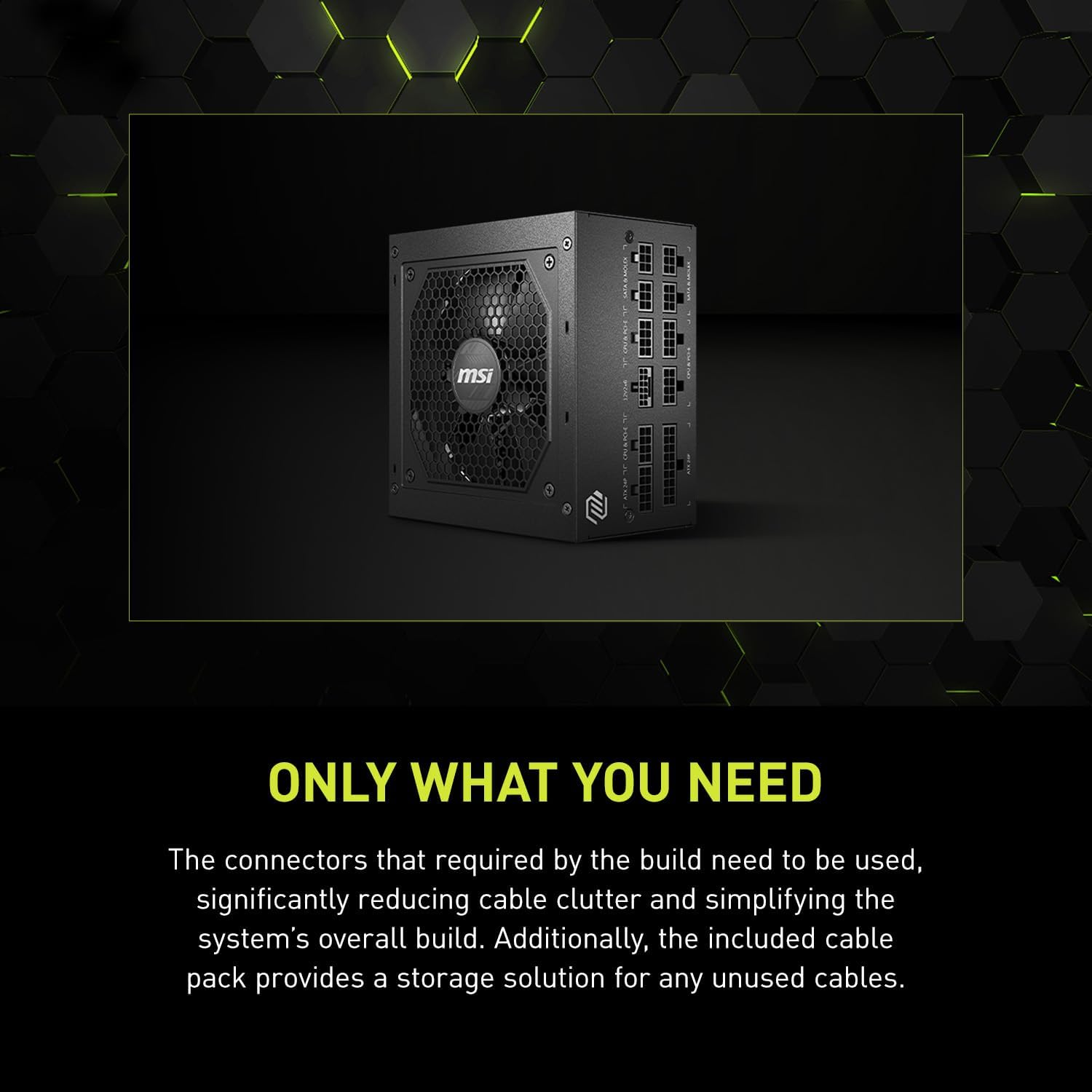 MSI MAG A850GL PCIE5, Fully Modular Compact Gaming 850W Power Supply, 80+ Gold, ATX 3.1 & PCIe 5.1 Ready, Native Dual-Color 12V-2x6 Cable, 10 Year Warranty - Image 9
