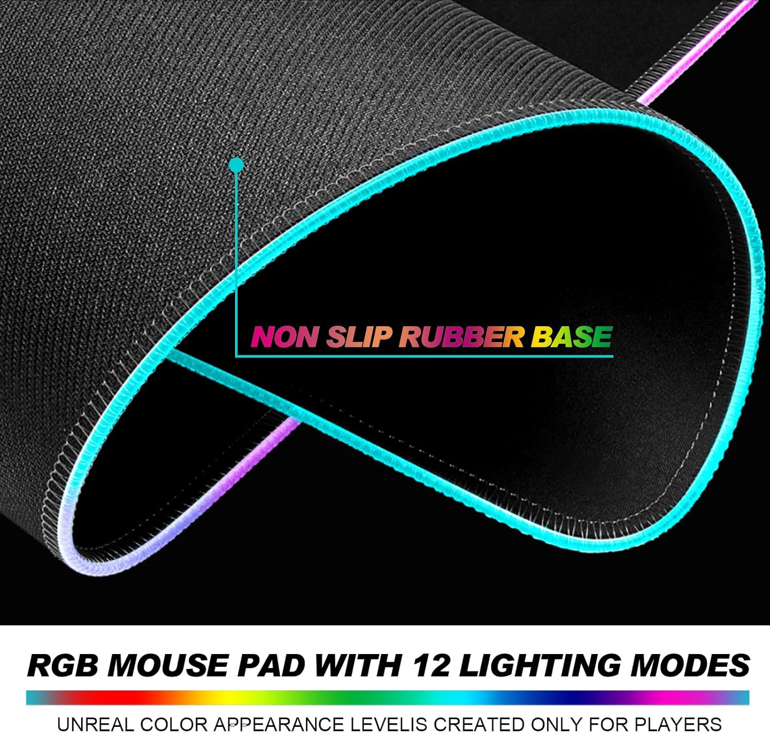 RGB Japanese Dreamy Lakescape Full Moon Gaming Desk Mat, Computer Keyboard Large Extended Long LED Mouse Pad for Office and Home, XL (W07) - Image 6